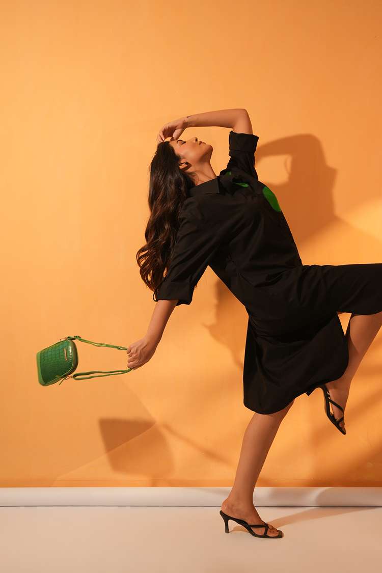 'BASANTI' Oversized Cotton Shirt Dress