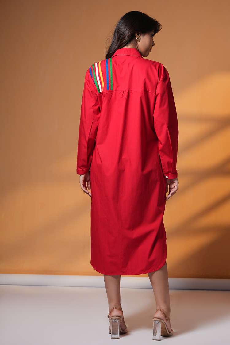 'MOGAMBO' Oversized Cotton Shirt Dress