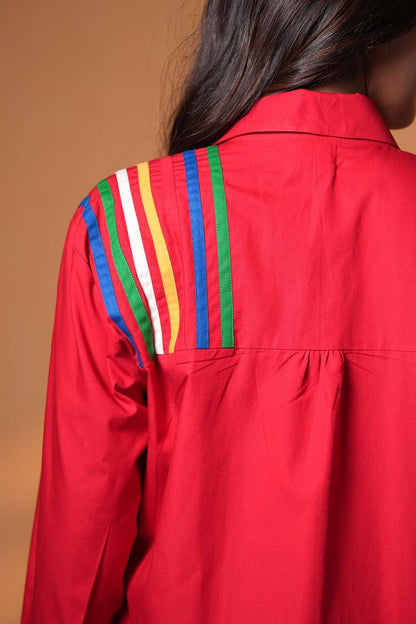 'MOGAMBO' Oversized Cotton Shirt Dress