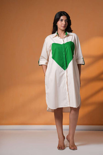 'DILWALE' Oversized Cotton Shirt Dress
