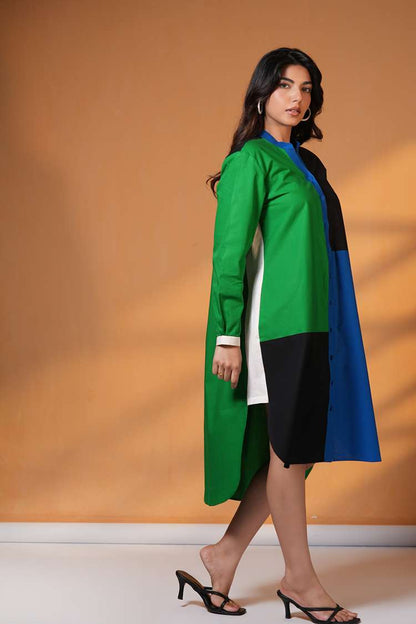 'MUNNA BHAI' Oversized Cotton Shirt Dress
