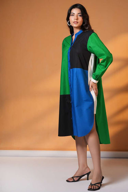 'MUNNA BHAI' Oversized Cotton Shirt Dress