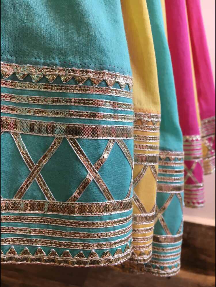 'RANG RASIYA' Multi color Mulmul Cotton Kalidar Ghaghra