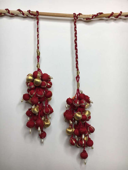 'ABHILASHA' Red Mulmul Cotton Kalidar Ghaghra