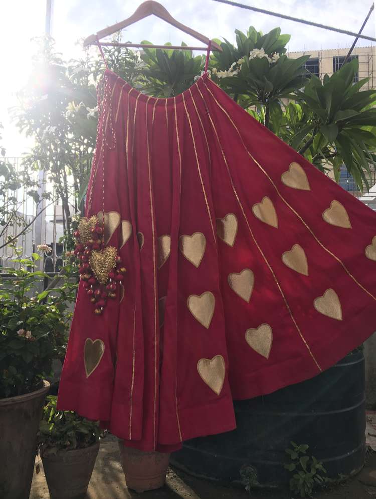 'PADMAVATI' Rani Pink Mulmul Cotton Kalidar Ghaghra
