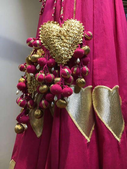 'PADMAVATI' Rani Pink Mulmul Cotton Kalidar Ghaghra