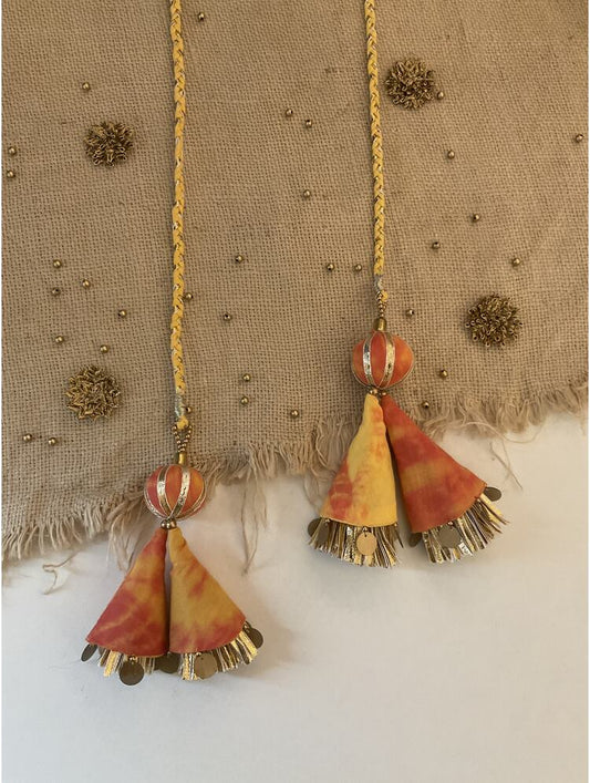'CHAMAK' Yellow Hand Crafted Tassels