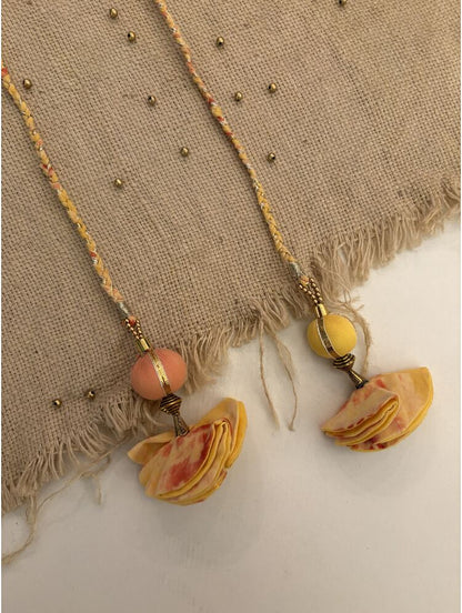 'TITLI' Yellow Hand Crafted Tassels