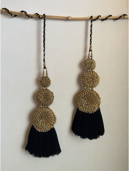 'KOKILA' Black Hand Crafted Tassels
