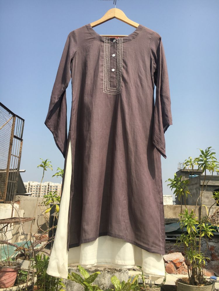 Studio Sample - 'DOUBLE LAYERED' Mulmul Cotton Dress
