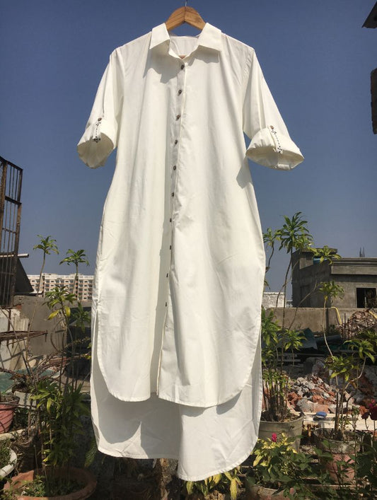 Studio Sample - 'KANIKA' Cotton silk Shirt dress