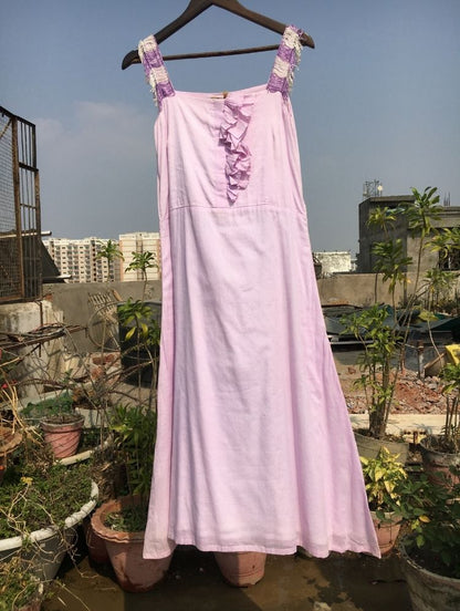Studio Sample - 'THE ICEBERG' Lavendar Mulmul Cotton Dress