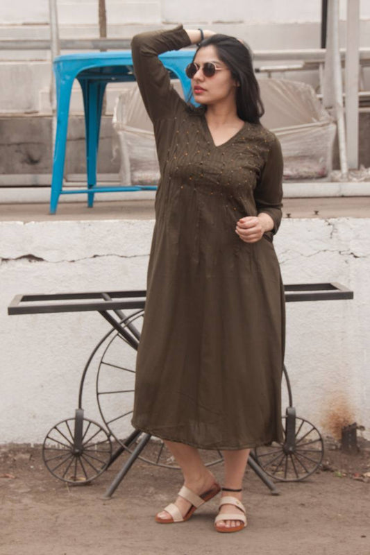 'PINDROPS' Cambric Dress