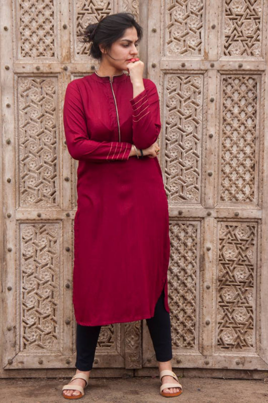 'THE BACK DRAMA' Cambric Kurta