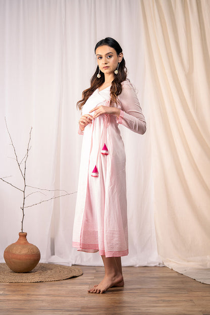 'WRAP ME IN' Baby Pink  Mulmul Cotton Dress