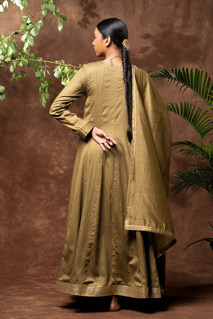 Cotton Silk Panelled Anarkali Full Length Kurta