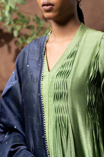 Handloom Chanderi Silk Anarkali Kurta