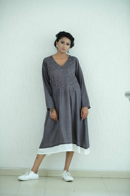 'BLUSHING BEAUTY' Mulmul Cotton Dress