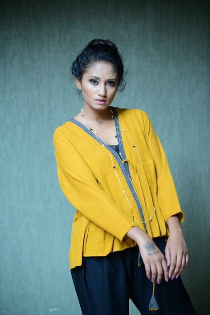 'DAFFODIL' Handloom Cotton Peplum Top