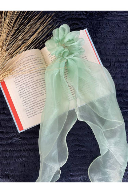 ZERO WASTE SHORT  & LONG TAILED ORGANZA  SCRUNCHIES