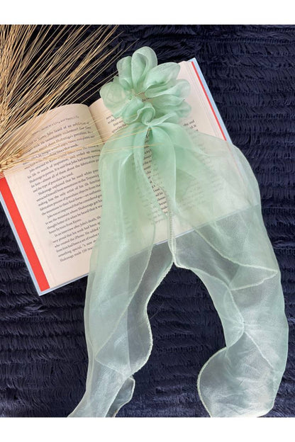 ZERO WASTE SHORT  & LONG TAILED ORGANZA  SCRUNCHIES