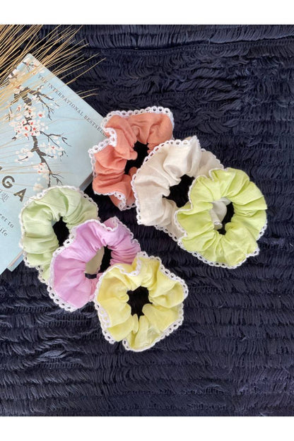 Zero Waste Mulmul Scrunchies (Set Of 6)