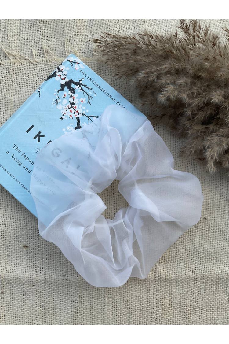 Zero Waste Oversized Organza Scrunchies