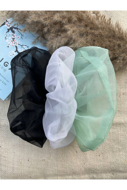 Zero Waste Oversized Organza Scrunchies (Set of 3)