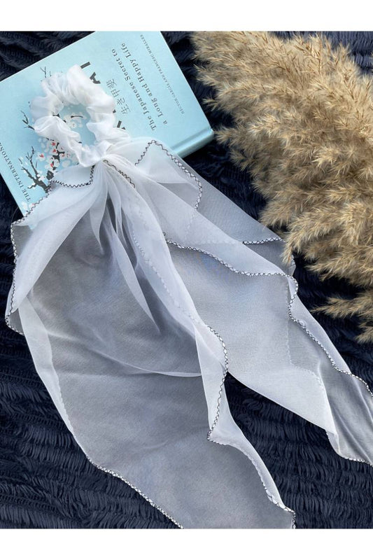 ZERO WASTE LONG TAILED ORGANZA SCRUNCHIES