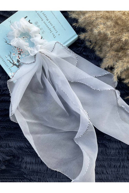 ZERO WASTE LONG TAILED ORGANZA SCRUNCHIES