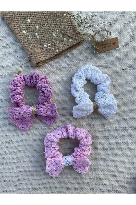 Zero Waste Lace Scrunchies (Set Of 3)