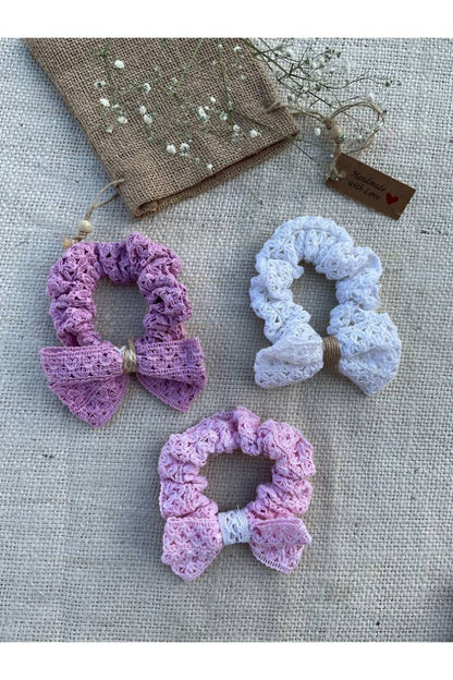 Zero Waste Lace Scrunchies (Set Of 3)