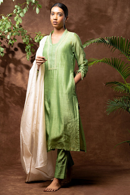 Handloom Chanderi Silk Kurta