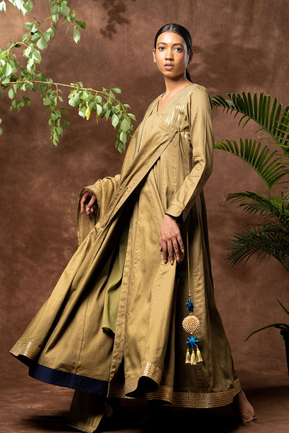 Cotton Silk Panelled Anarkali Full Length Kurta