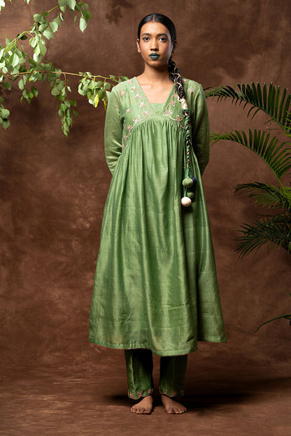 Handloom Chanderi Silk Kurta