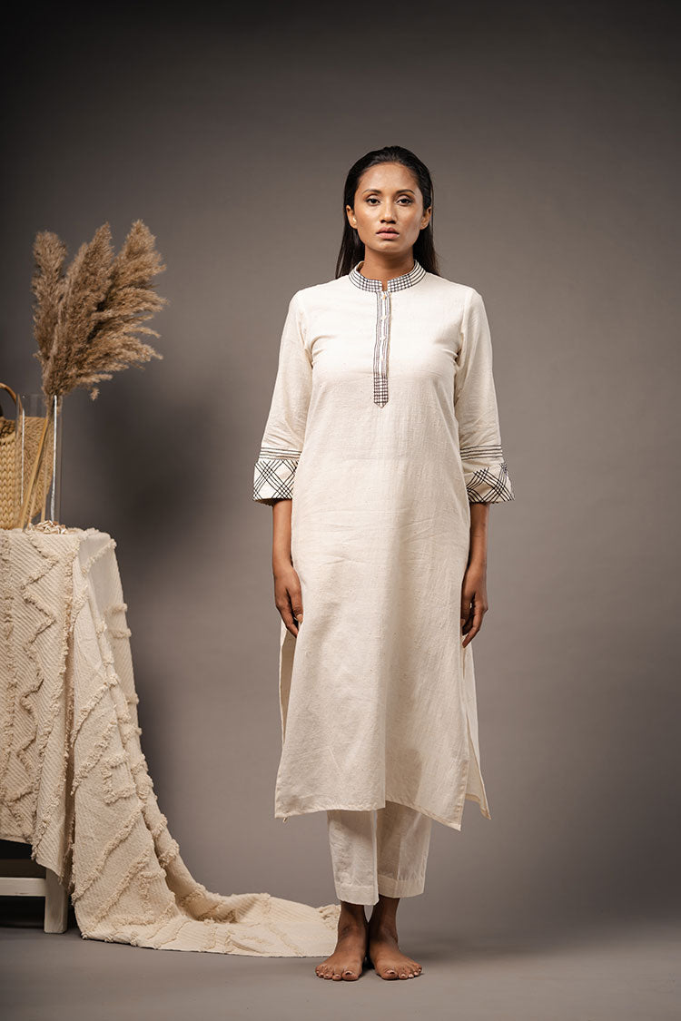 'THE PRISM' Ivory Organic Cotton Kurta