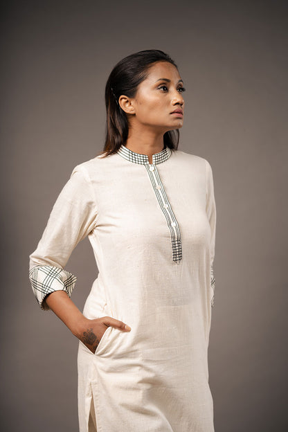 'THE PRISM' Ivory Organic Cotton Kurta