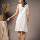 'THE DESTINY' Black And White Handwoven Cotton Dress With Shrug