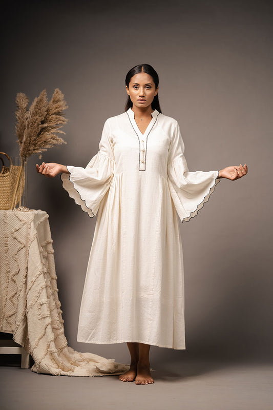 'THE MAIDEN' Ivory Organic Cotton Dress